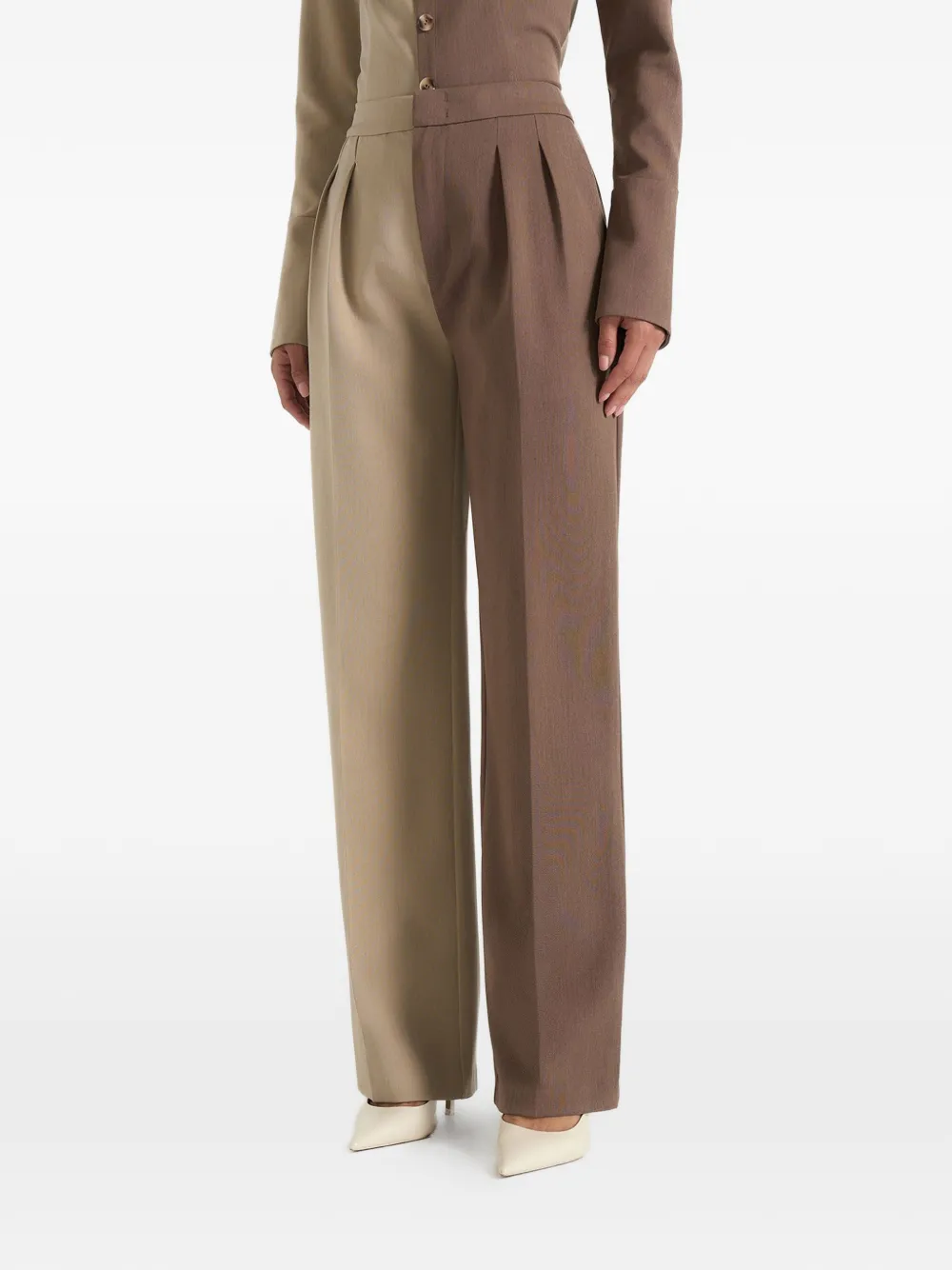 Manière De Voir Julie two-tone tailored pants - Toni neutri