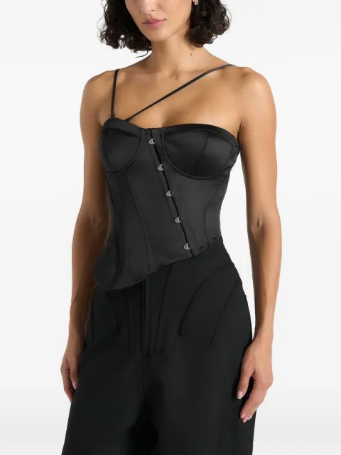 Manière De Voir Aurelia asymmetric satin corset top