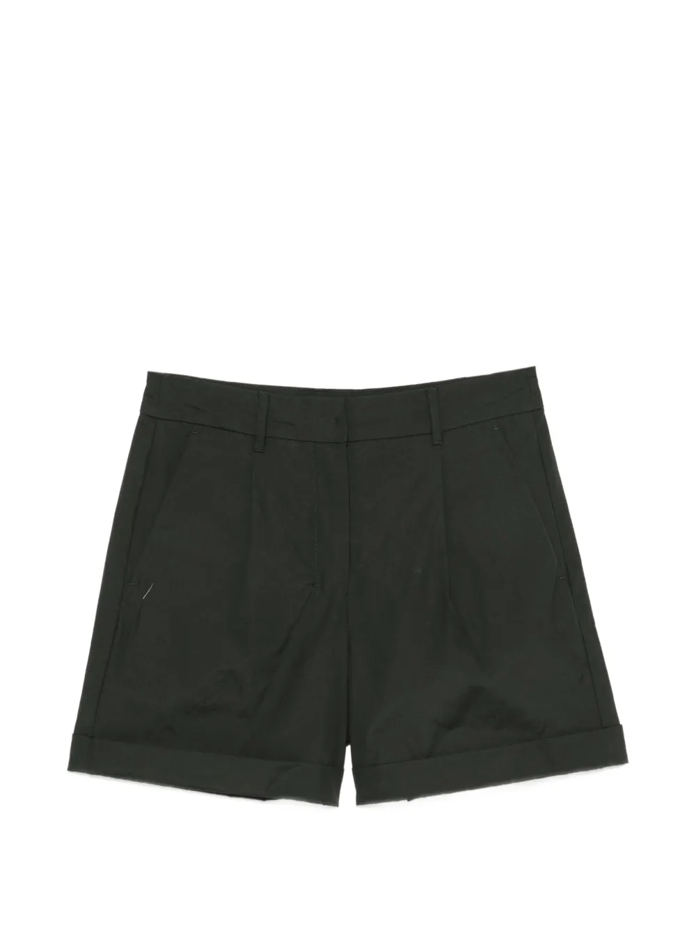 'S Max Mara Ubino pleated-front cuffed-hem shorts - Verde