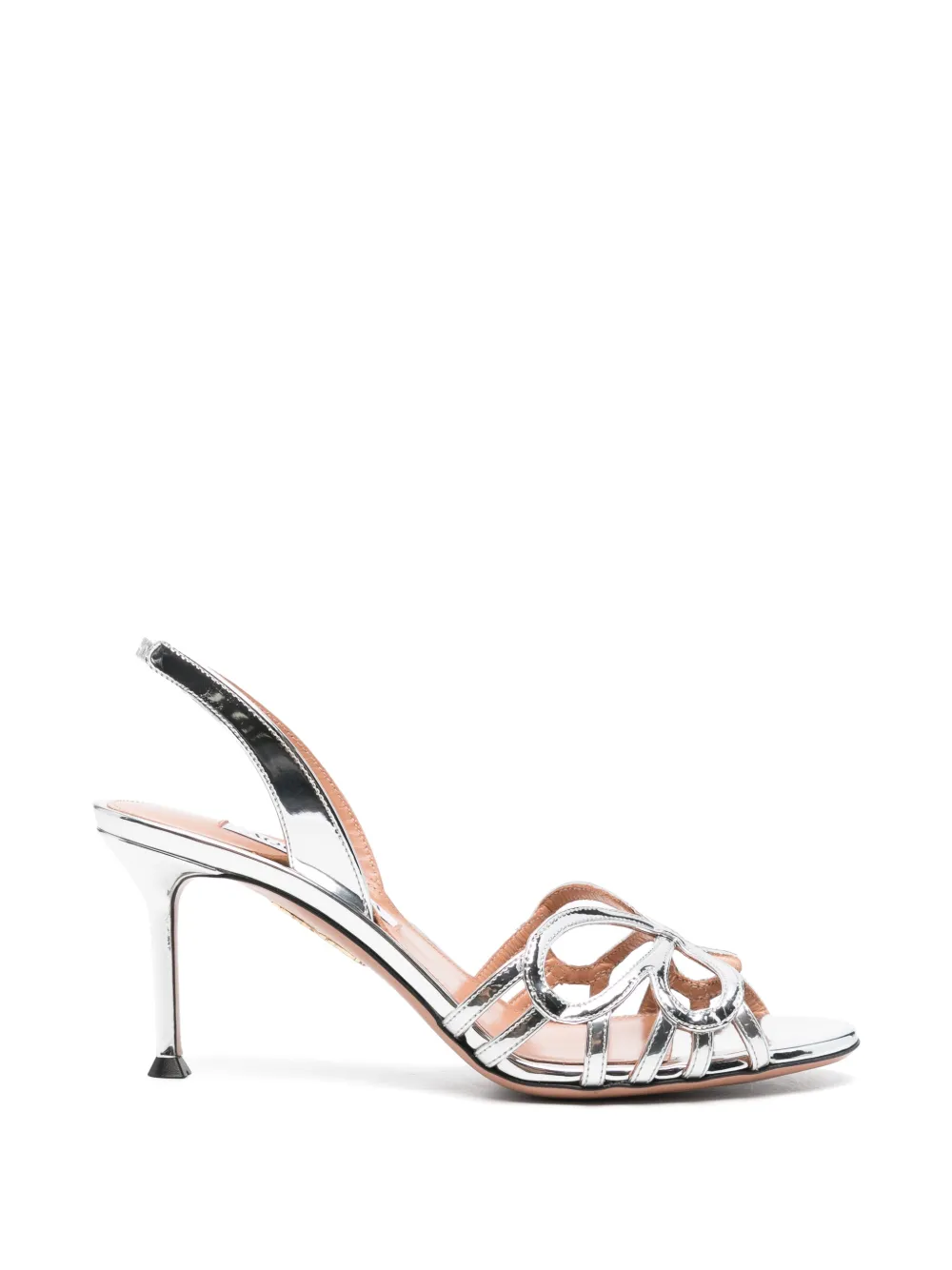 Aquazzura cut-out slingback-strap sandals - Argento