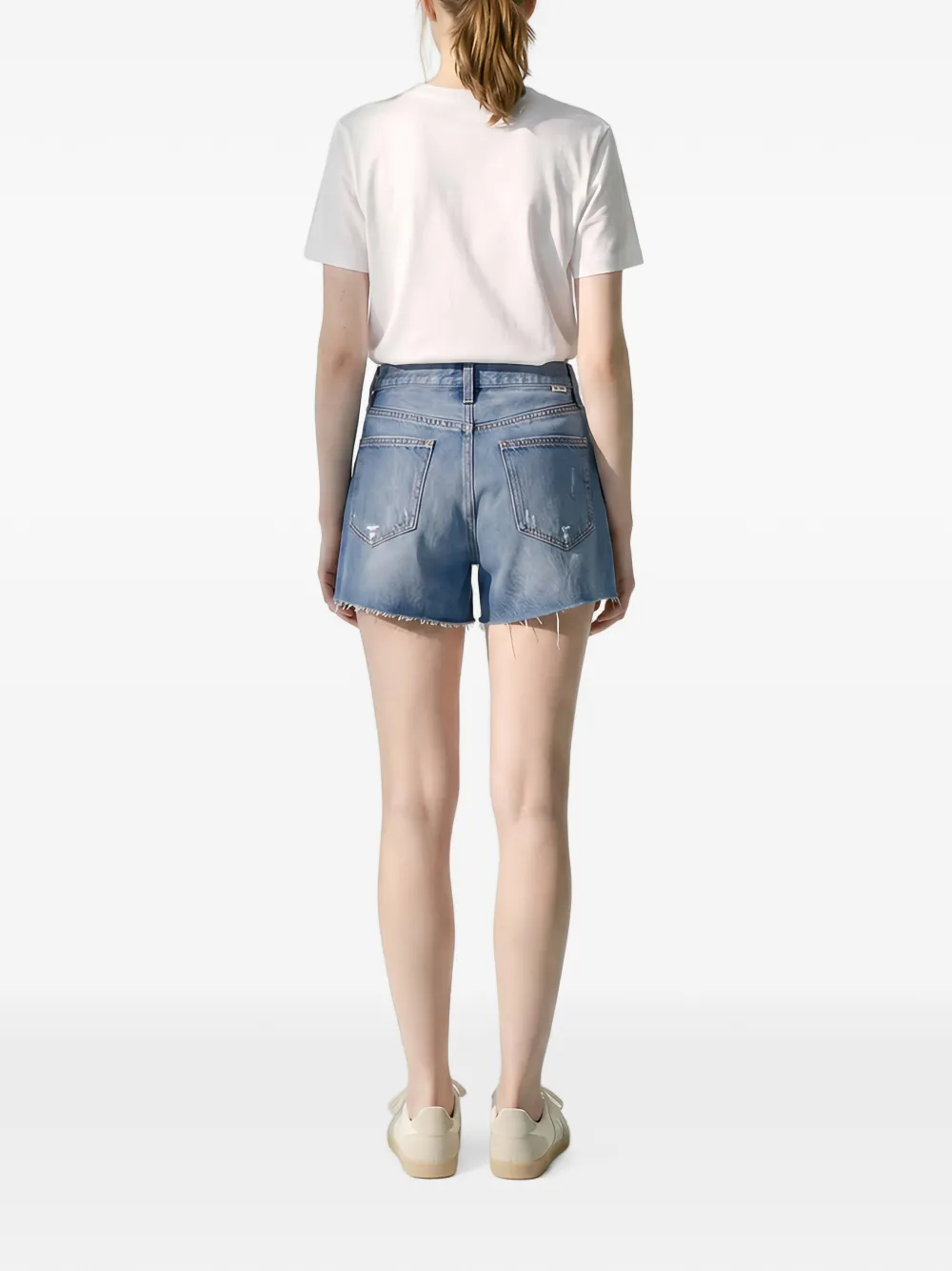 Hey Joanie Gerafelde shorts met franje afwerking Blauw