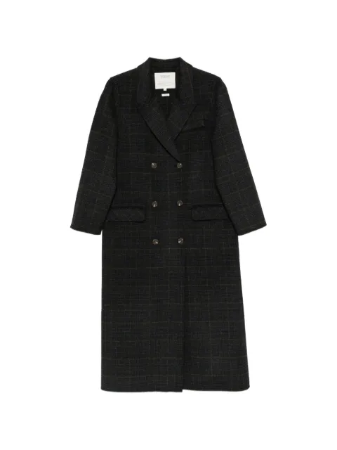 YERSE double-breasted checked coat