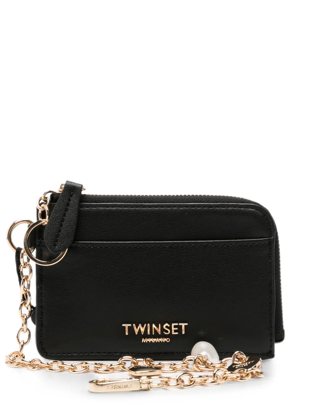 TWINSET Portemonnaie mit Logo-Schild - Schwarz