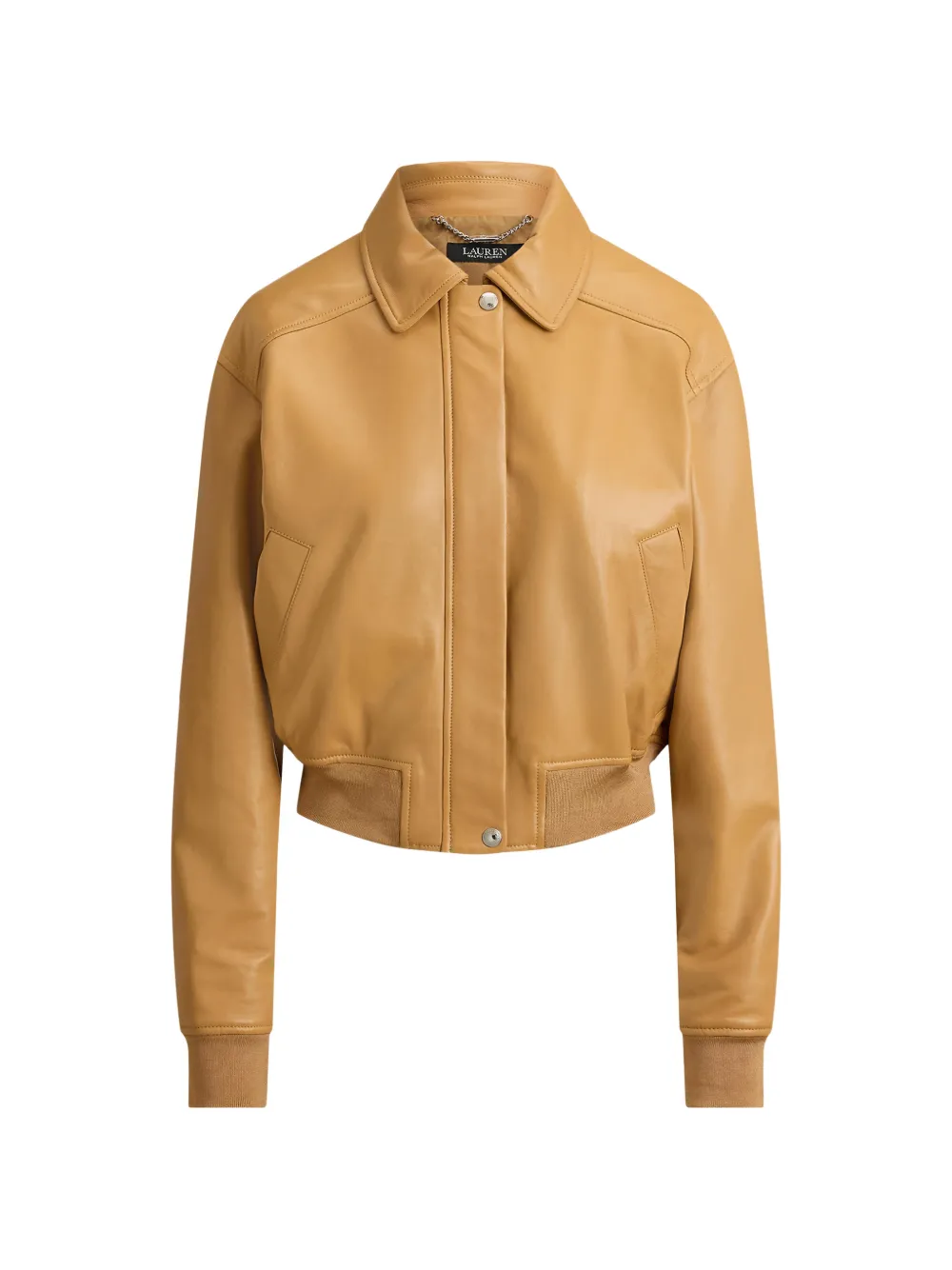 Lauren Ralph Lauren lambskin leather flight jacket - Toni neutri
