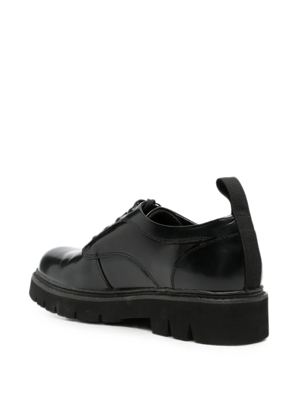 SERGIO MORETTI FIRENZE Leren derby schoenen Zwart