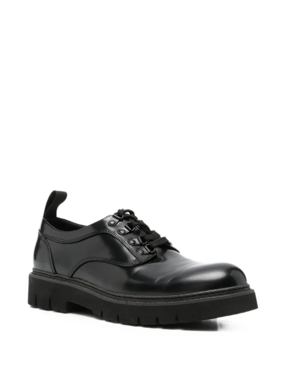 SERGIO MORETTI FIRENZE Leren derby schoenen Zwart