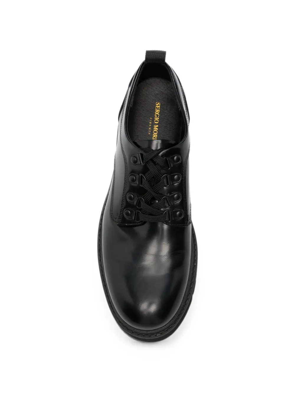 SERGIO MORETTI FIRENZE Leren derby schoenen Zwart