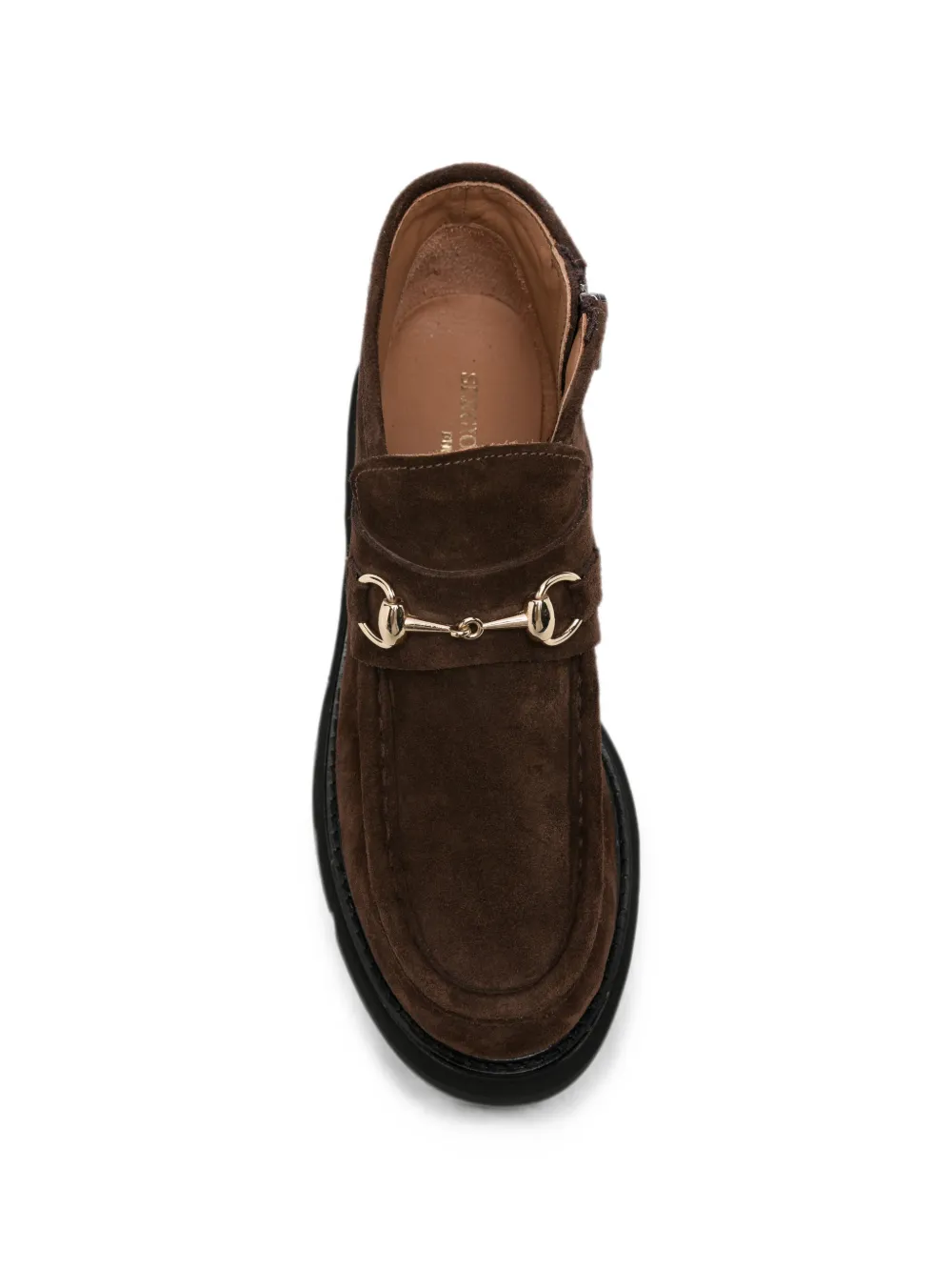 SERGIO MORETTI FIRENZE horsebit-detail suede ankle boots Bruin