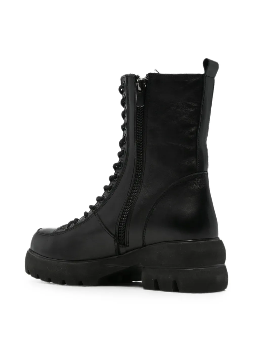 SERGIO MORETTI FIRENZE lace-up chunky-sole ankle boots Zwart