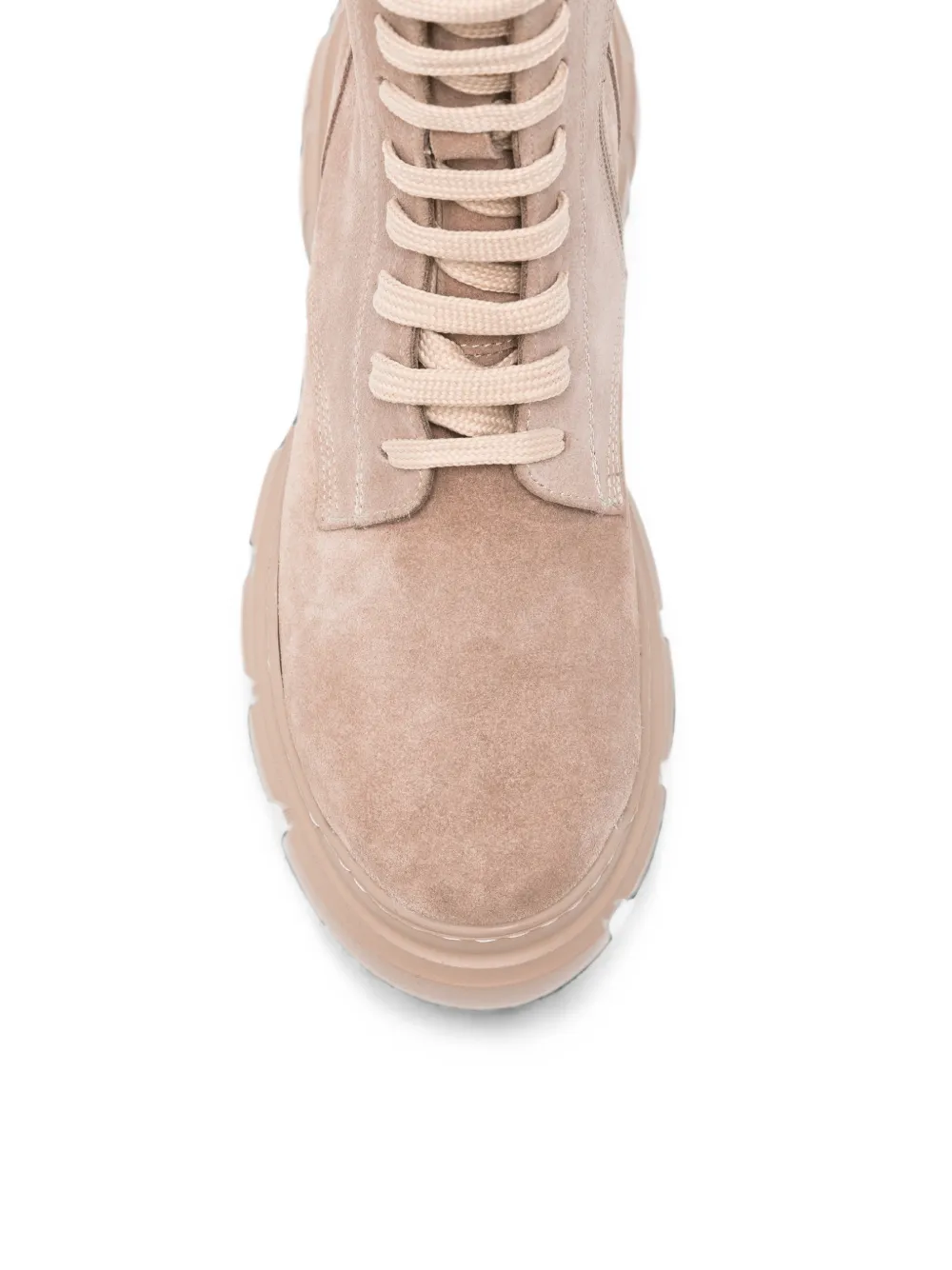 SERGIO MORETTI FIRENZE lace-up combat boots Beige