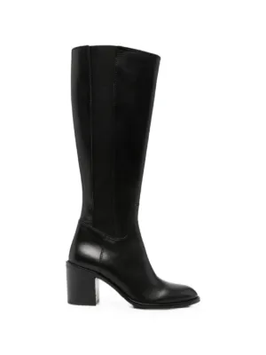 Lauren Ralph Lauren レザーロングブーツ | ブラック | FARFETCH JP