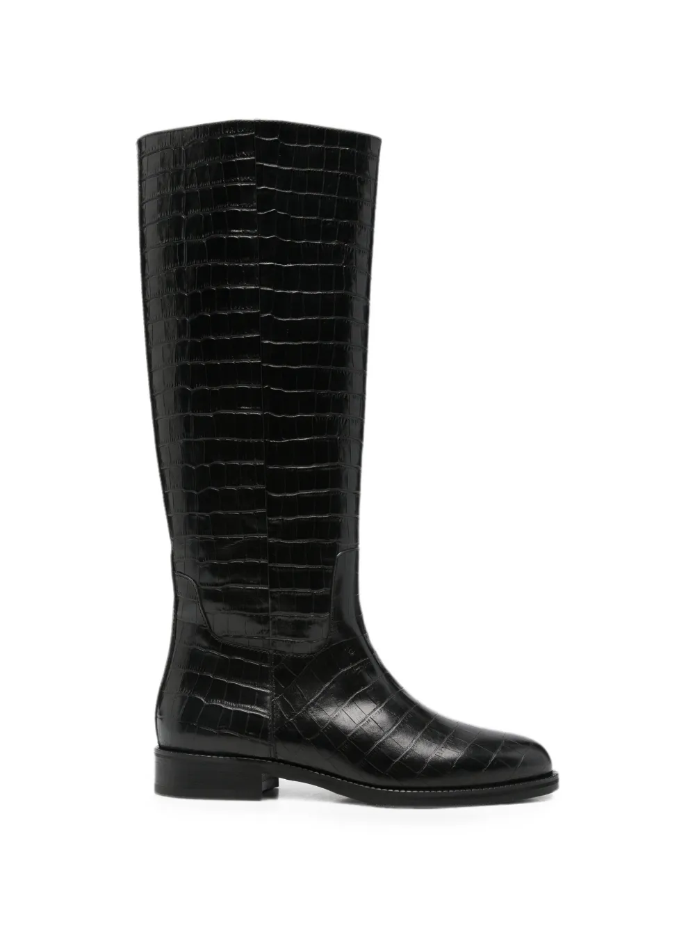 SERGIO MORETTI FIRENZE croc-effect knee-high boots