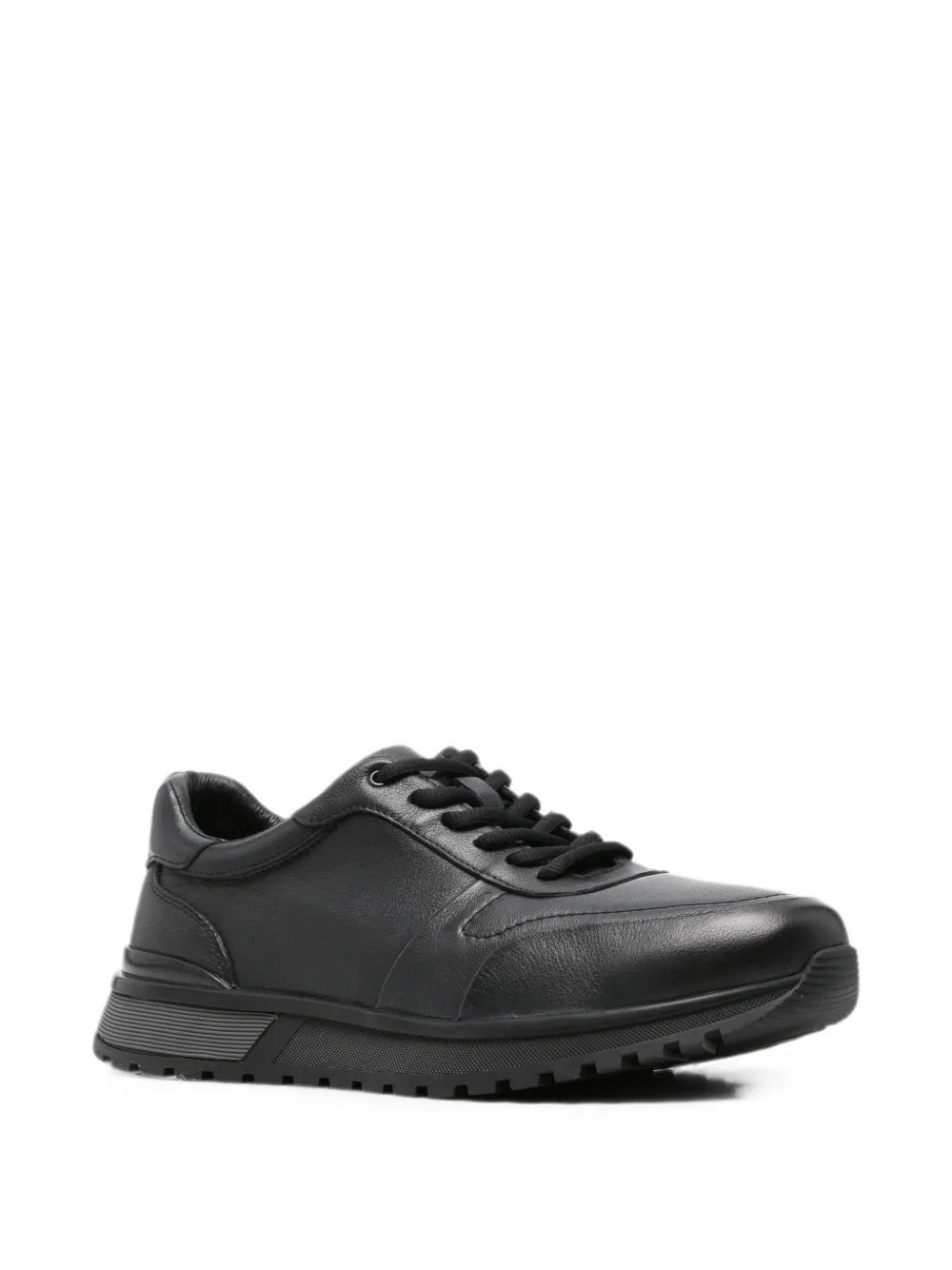 SERGIO MORETTI FIRENZE Leren sneakers met vlakken Blauw