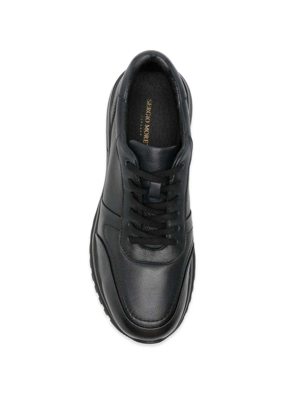 SERGIO MORETTI FIRENZE Leren sneakers met vlakken Blauw