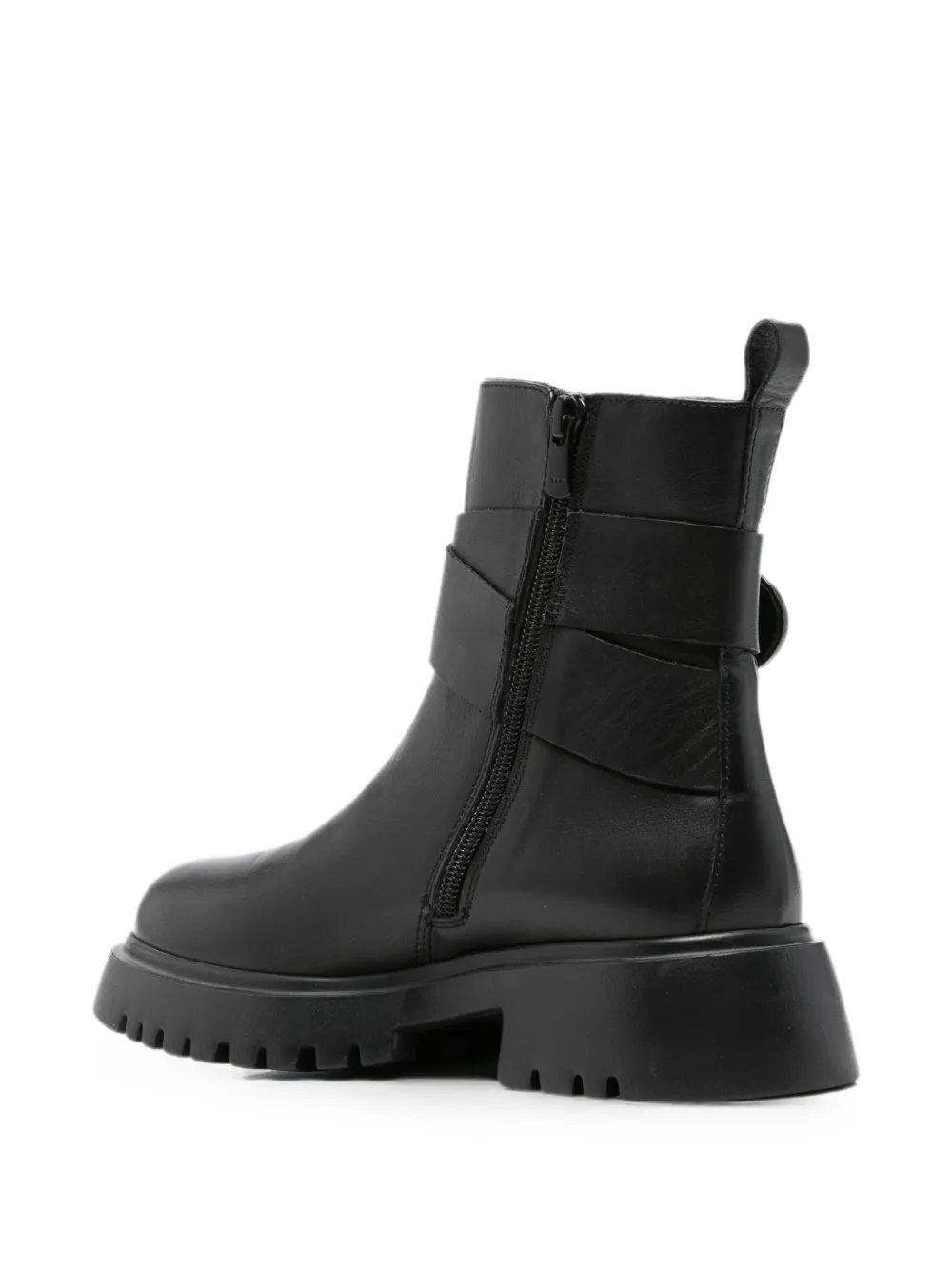 SERGIO MORETTI FIRENZE buckle-strap ankle boots Zwart