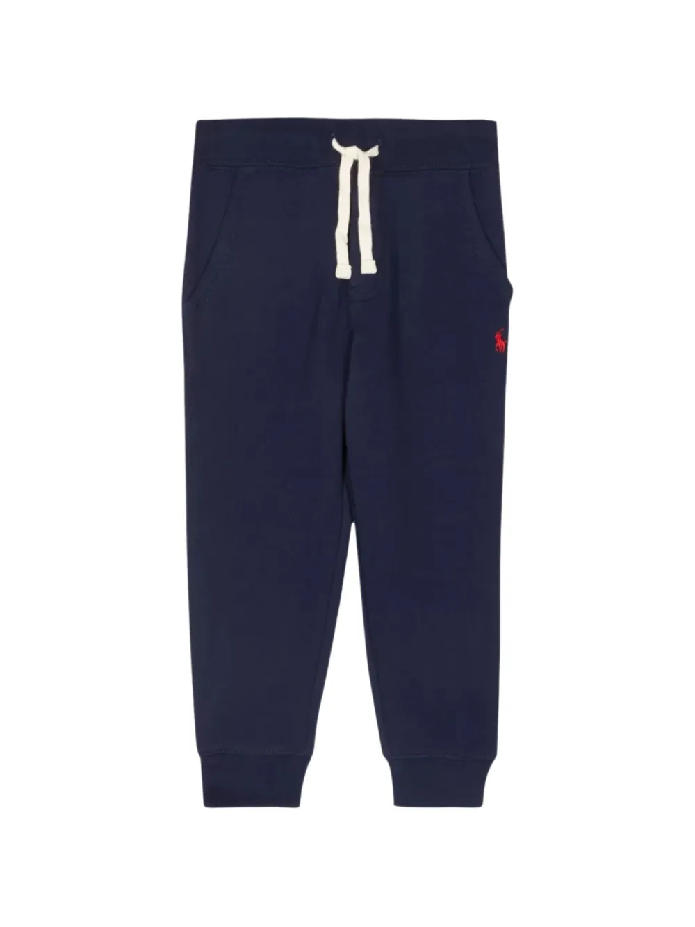 POLO RALPH LAUREN KIDS logo-embroidered drawstring track pants - Blu