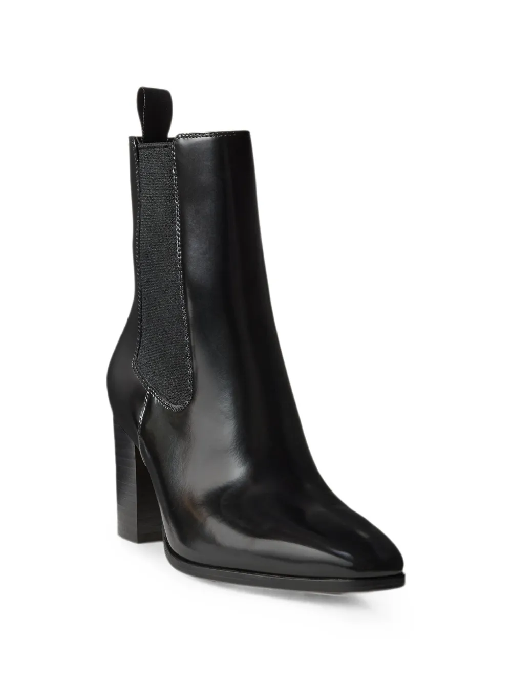 Lauren Ralph Lauren Raelynn glazed leather boots Zwart