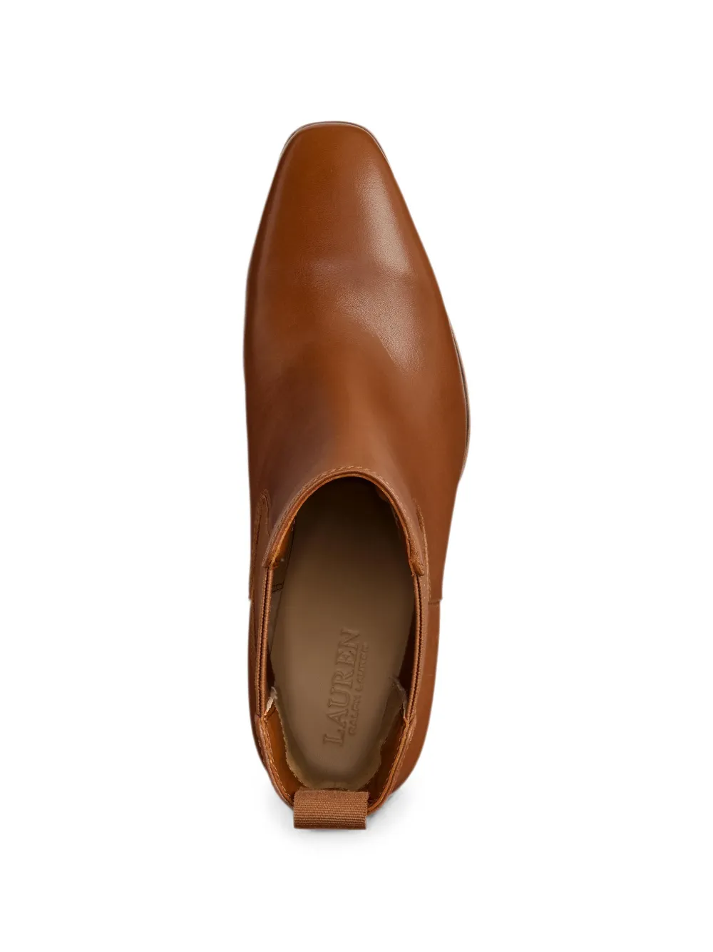 Lauren Ralph Lauren square-toe leather ankle boots Bruin