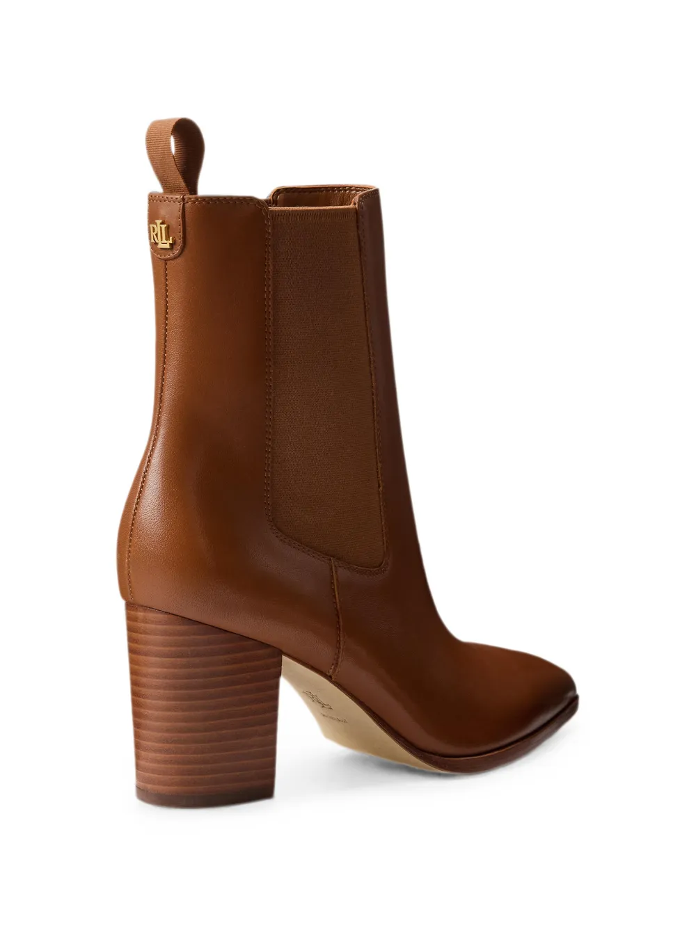 Lauren Ralph Lauren square-toe leather ankle boots Bruin