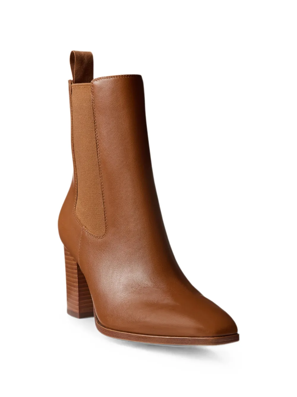 Lauren Ralph Lauren square-toe leather ankle boots Bruin
