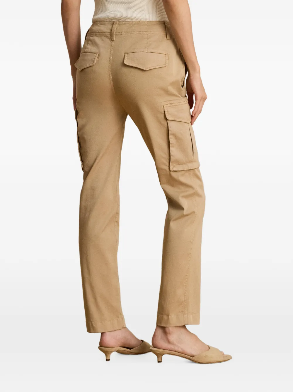 Lauren Ralph Lauren Chino cropped cargo broek Beige