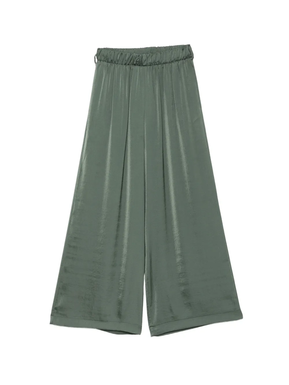MOUTAKI belted satin-finish cropped trousers - Verde
