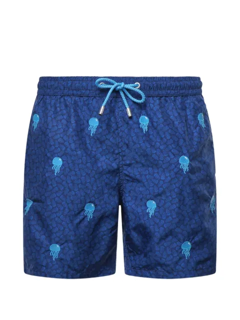 MC2 Saint Barth shorts de playa con medusas bordadas