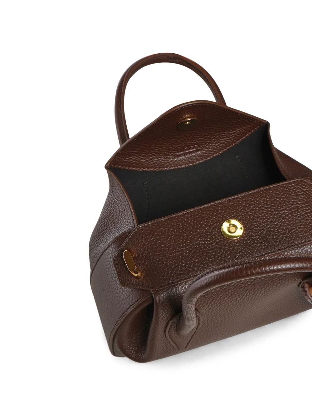 Yuzefi Oyster Duffle bewerkte mini-handtas Bruin