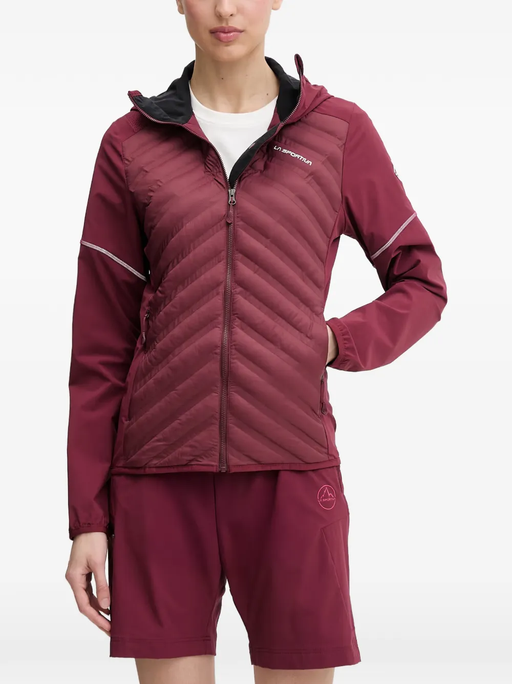 La Sportiva Koro Jkt quilted hooded jacket - Rot