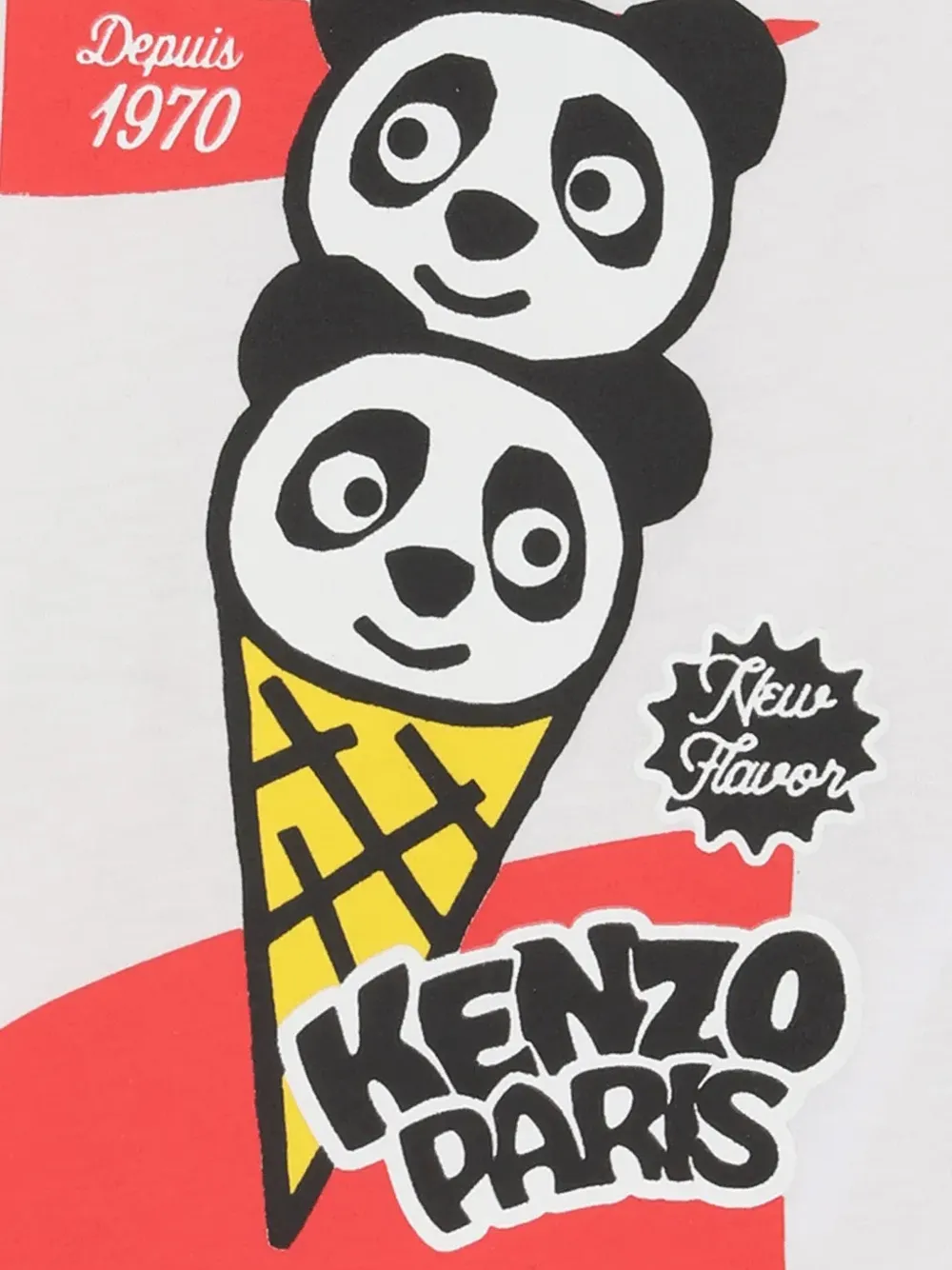 Kenzo Kids T-shirt met print en colourblocking Wit