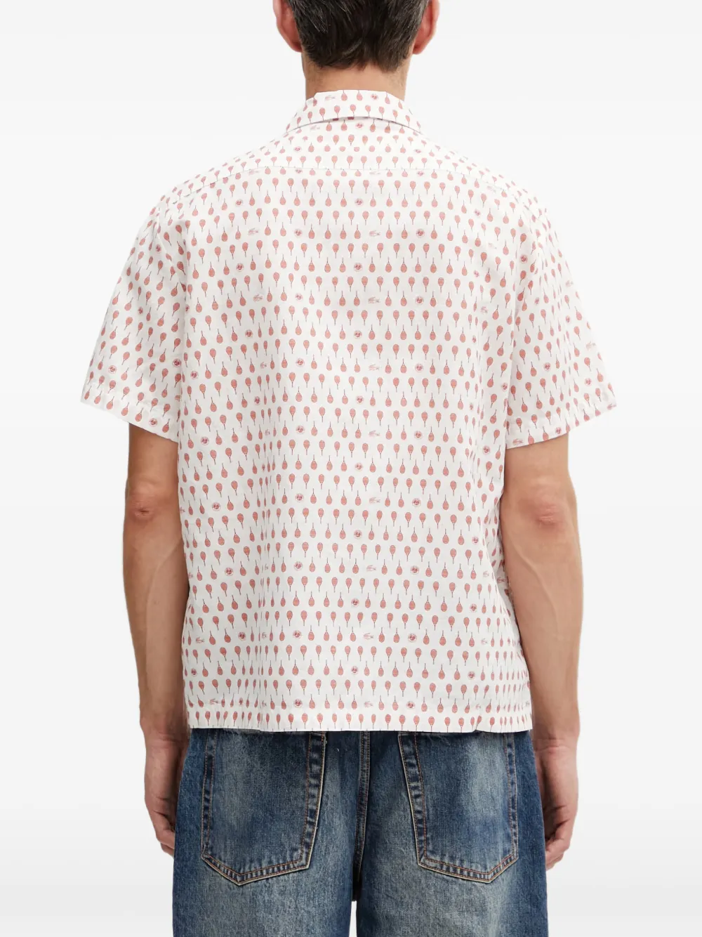 Lacoste x Roland Garros overhemd met print Wit
