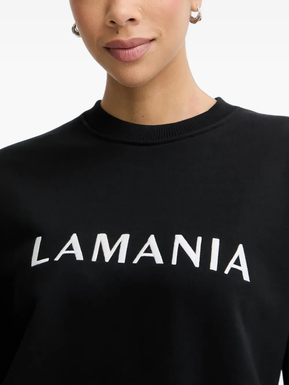 La Mania Chill sweater met logoprint Zwart