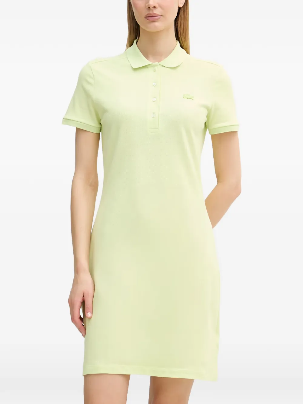 Lacoste Mini-jurk met logo-patch Groen