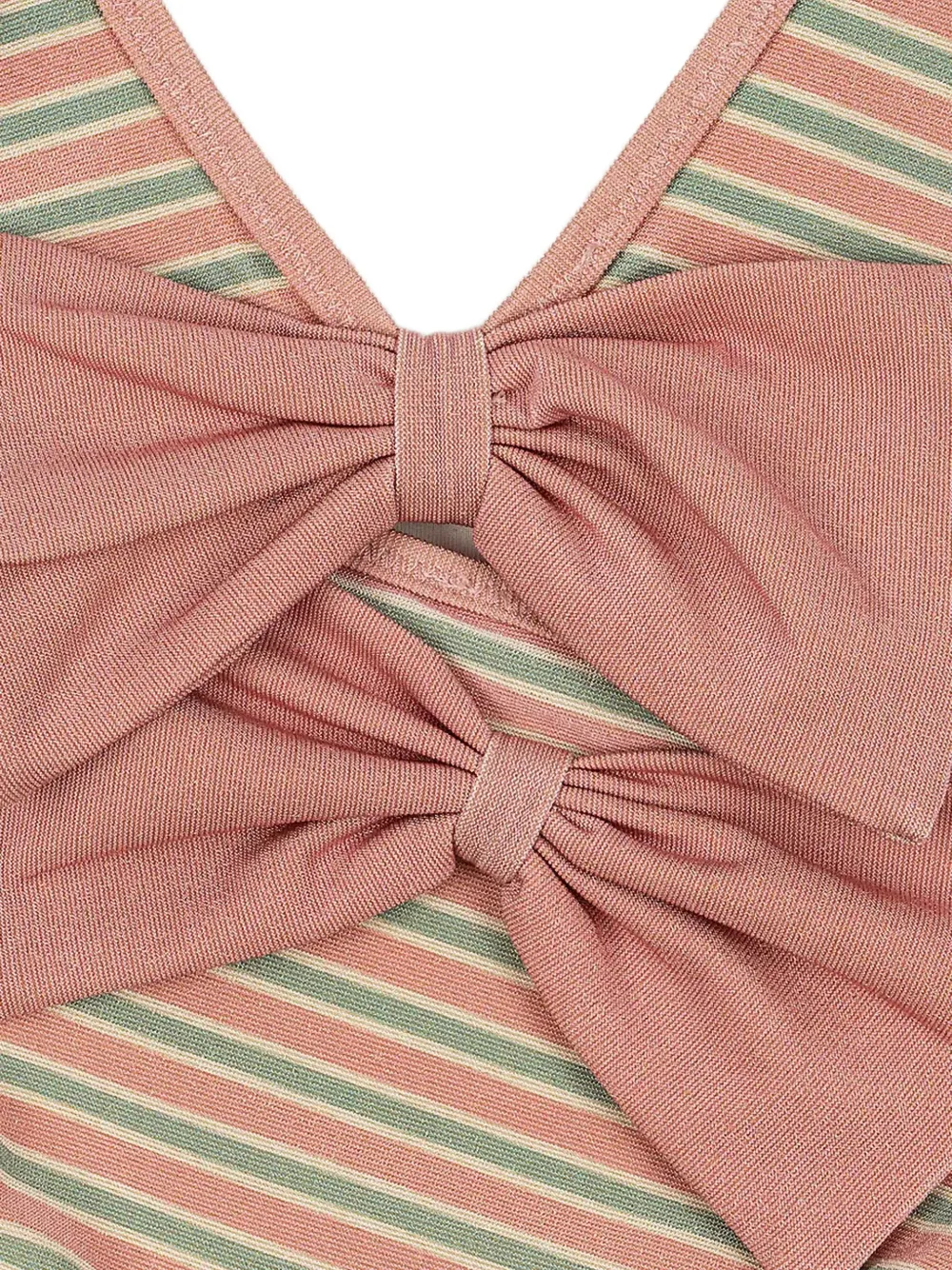 Konges Sløjd Bowwow gestreepte bikini met strikdetail Roze