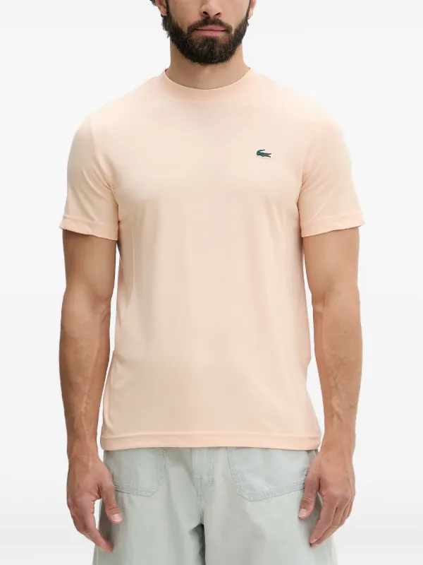 H*o様 ラコステ　ジョコビッチ　Tシャツ Lacoste x Novak Djokovic ロゴパッチ Tシャツ | ピンク | FARFETCH JP