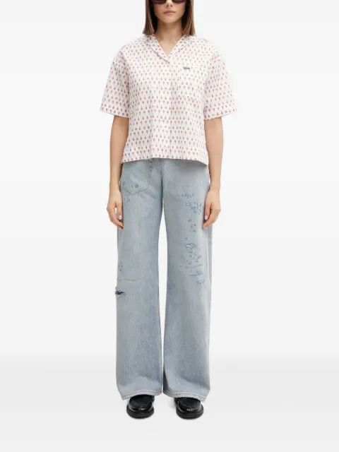 Lacoste tennis-racket-print short-sleeve shirt