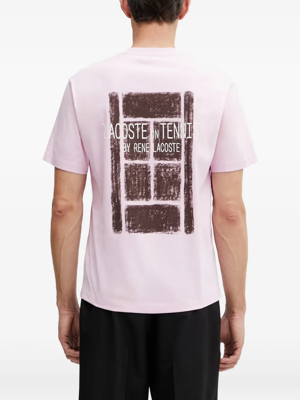 Lacoste T-shirt met logoprint Roze