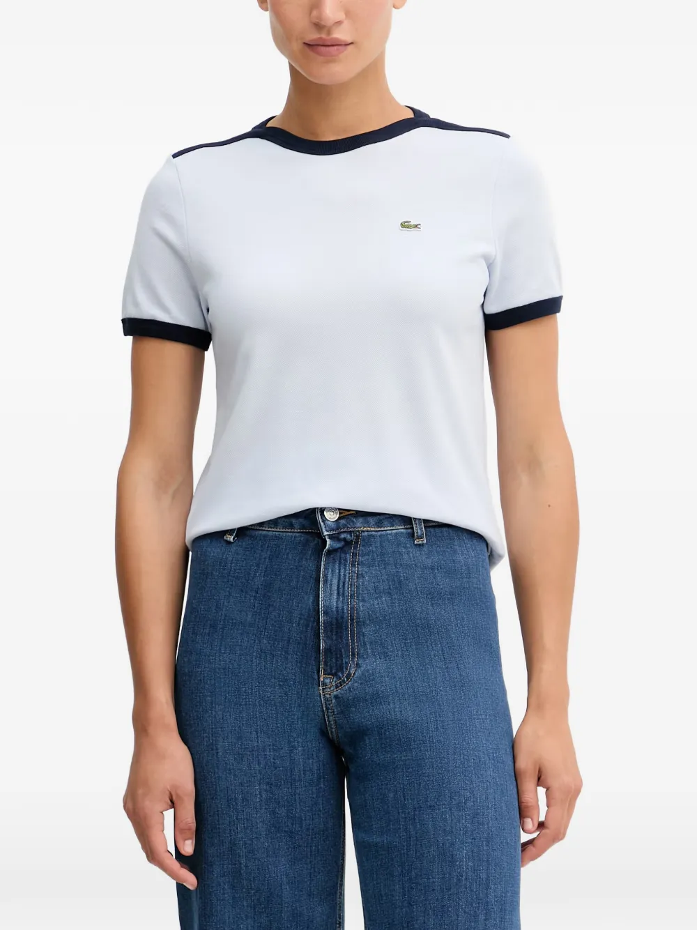 Lacoste T-shirt met logopatch Blauw