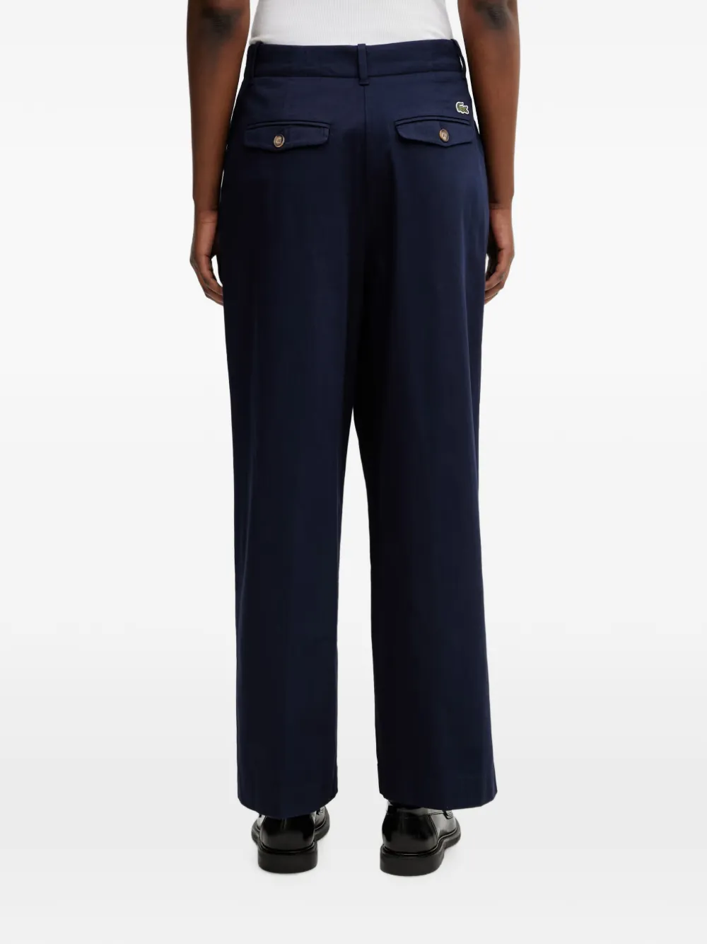 Lacoste Pantalon met wijde pijpen Blauw