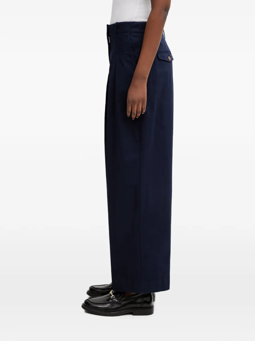 Lacoste Pantalon met wijde pijpen Blauw