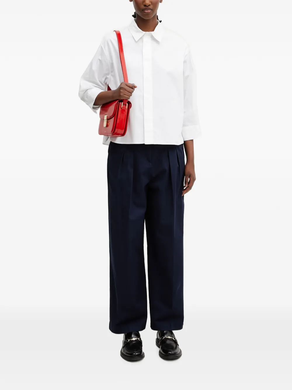 Lacoste Pantalon met wijde pijpen Blauw