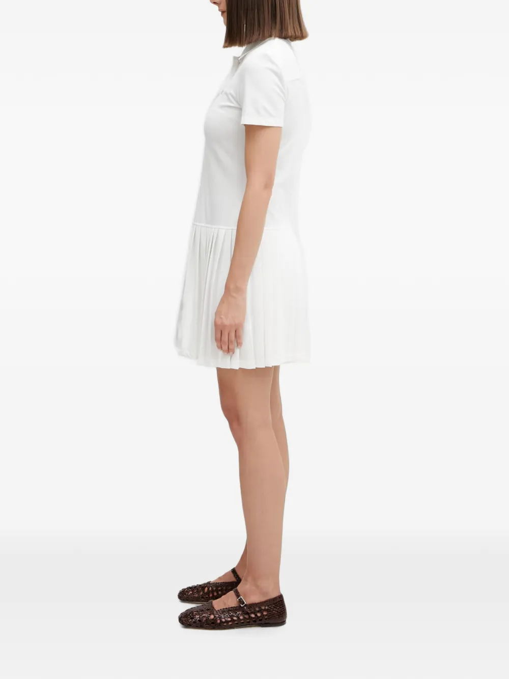 Lacoste Mini-polojurk met plooirok Wit