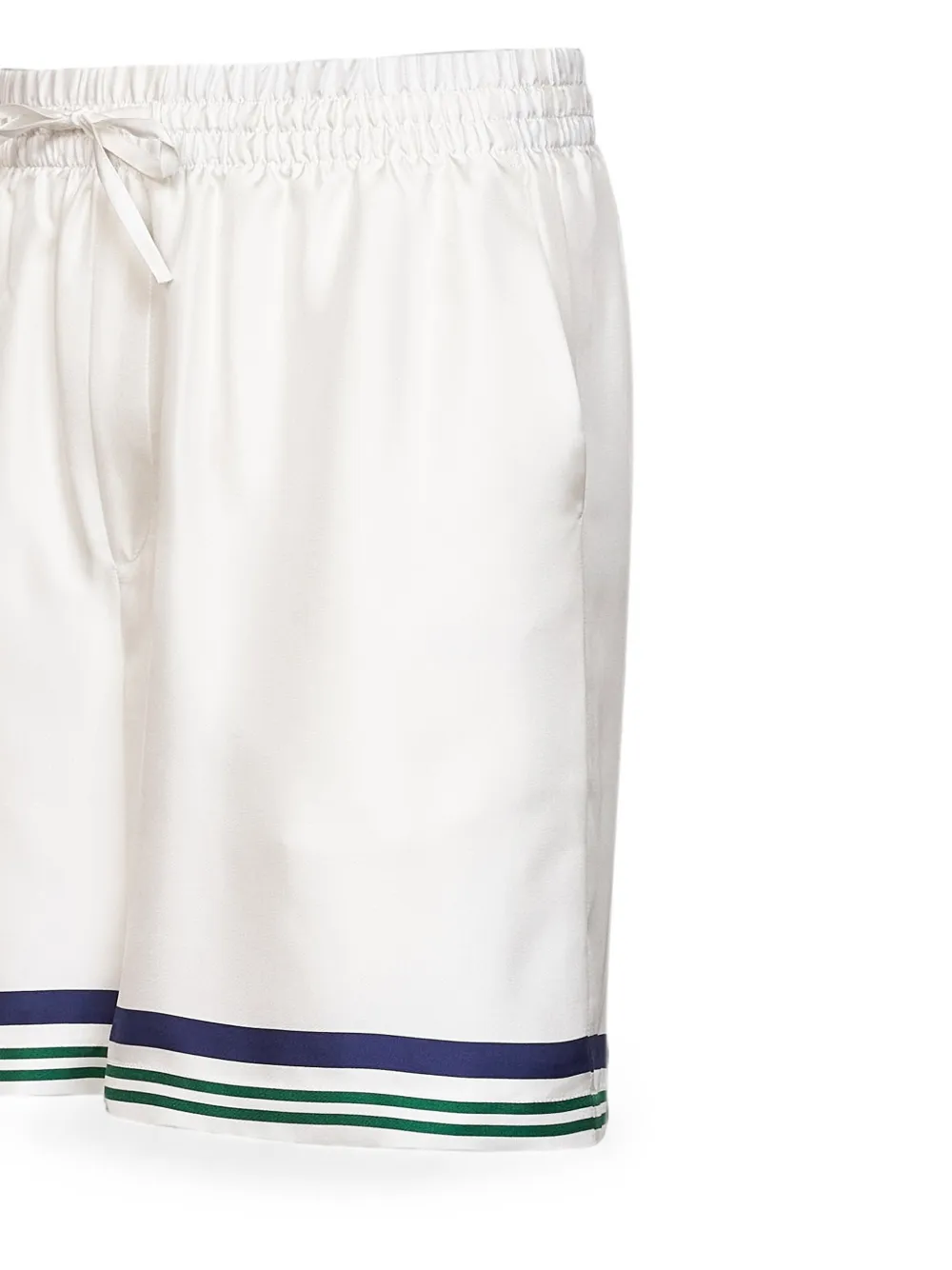 Casablanca Hotel Emblem zijden shorts Wit