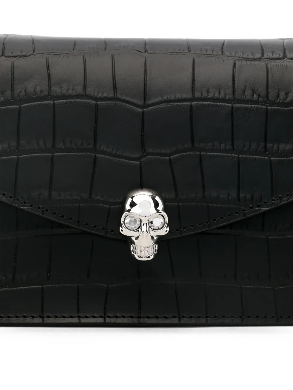 Alexander McQueen Skull Mini Shoulder Bag in Black, view 4