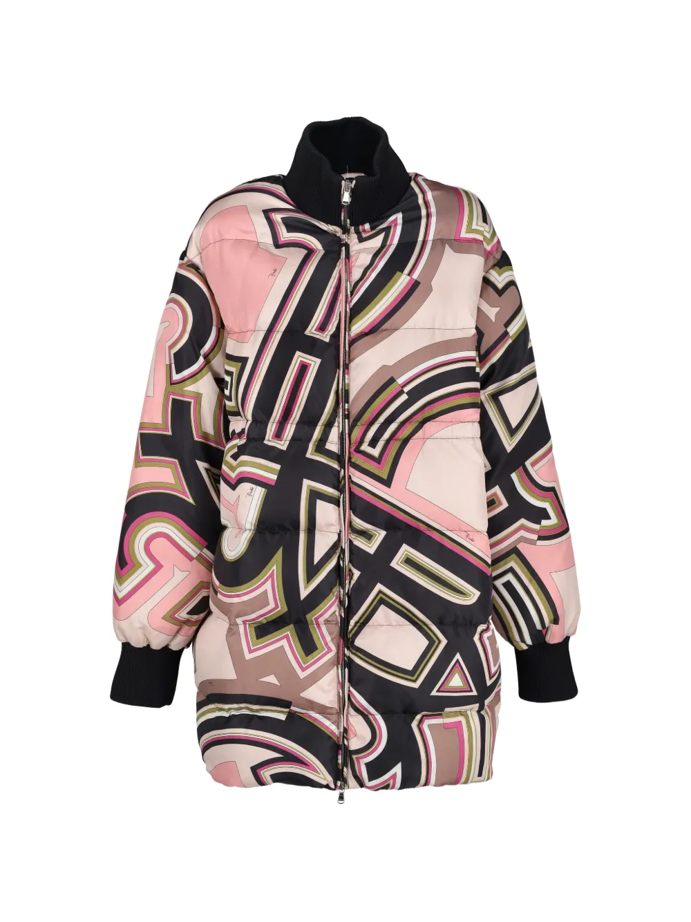 PUCCI geometric-print padded coat - Rosa