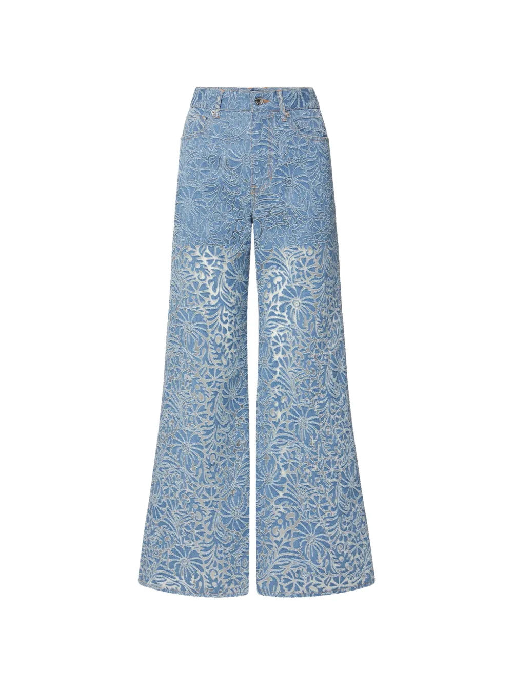 Veronica Beard Taylor floral-devoré jeans - Blu
