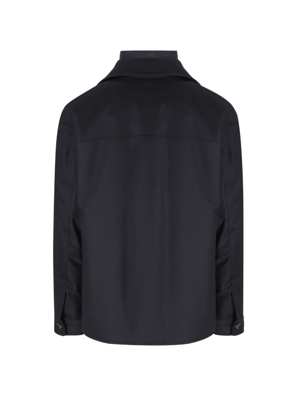 Moorer Button-up jack met zak Blauw