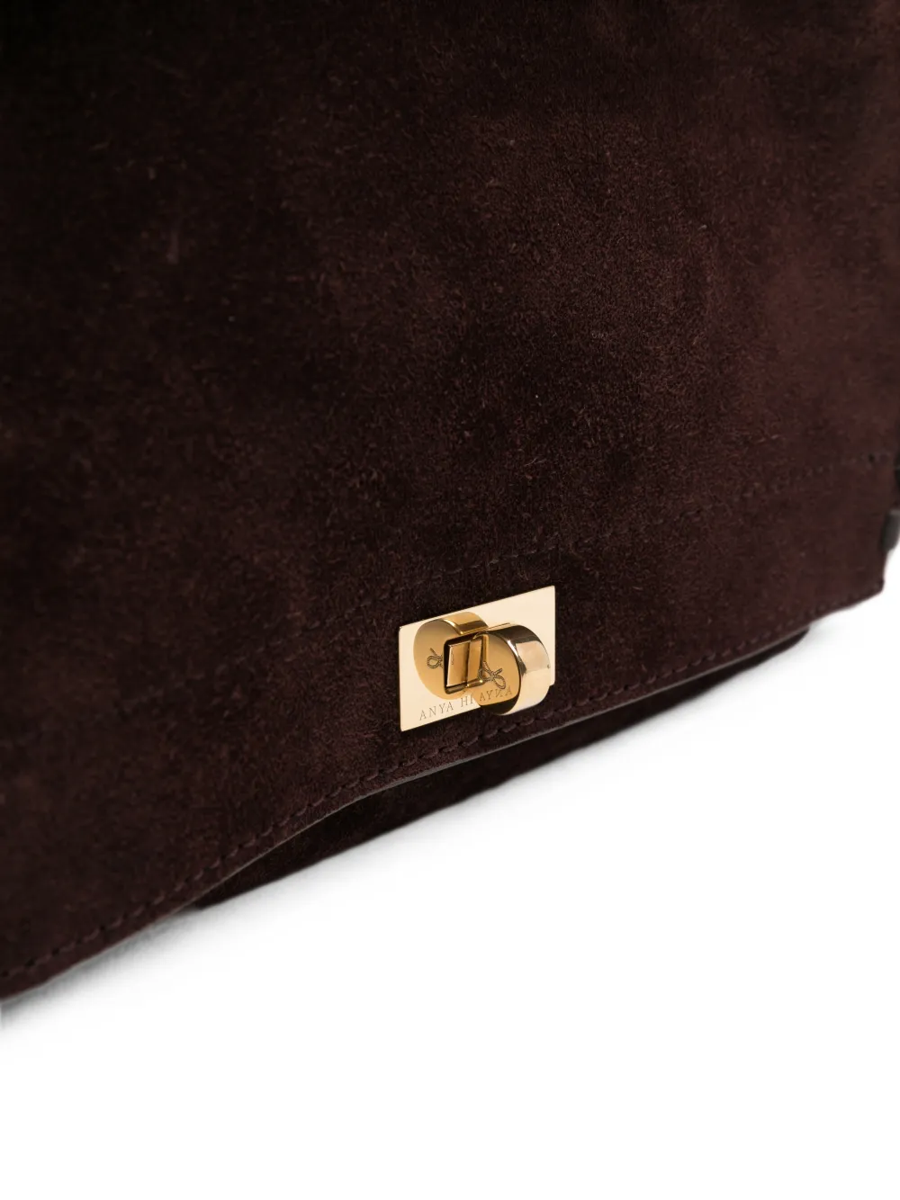 Anya Hindmarch Mortimer crossbodytas met stikselafwerking Bruin