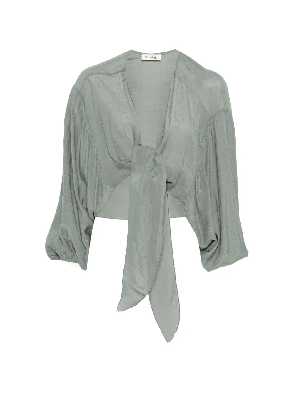 MOUTAKI Cropped-Jacke mit Schnürung - Grün