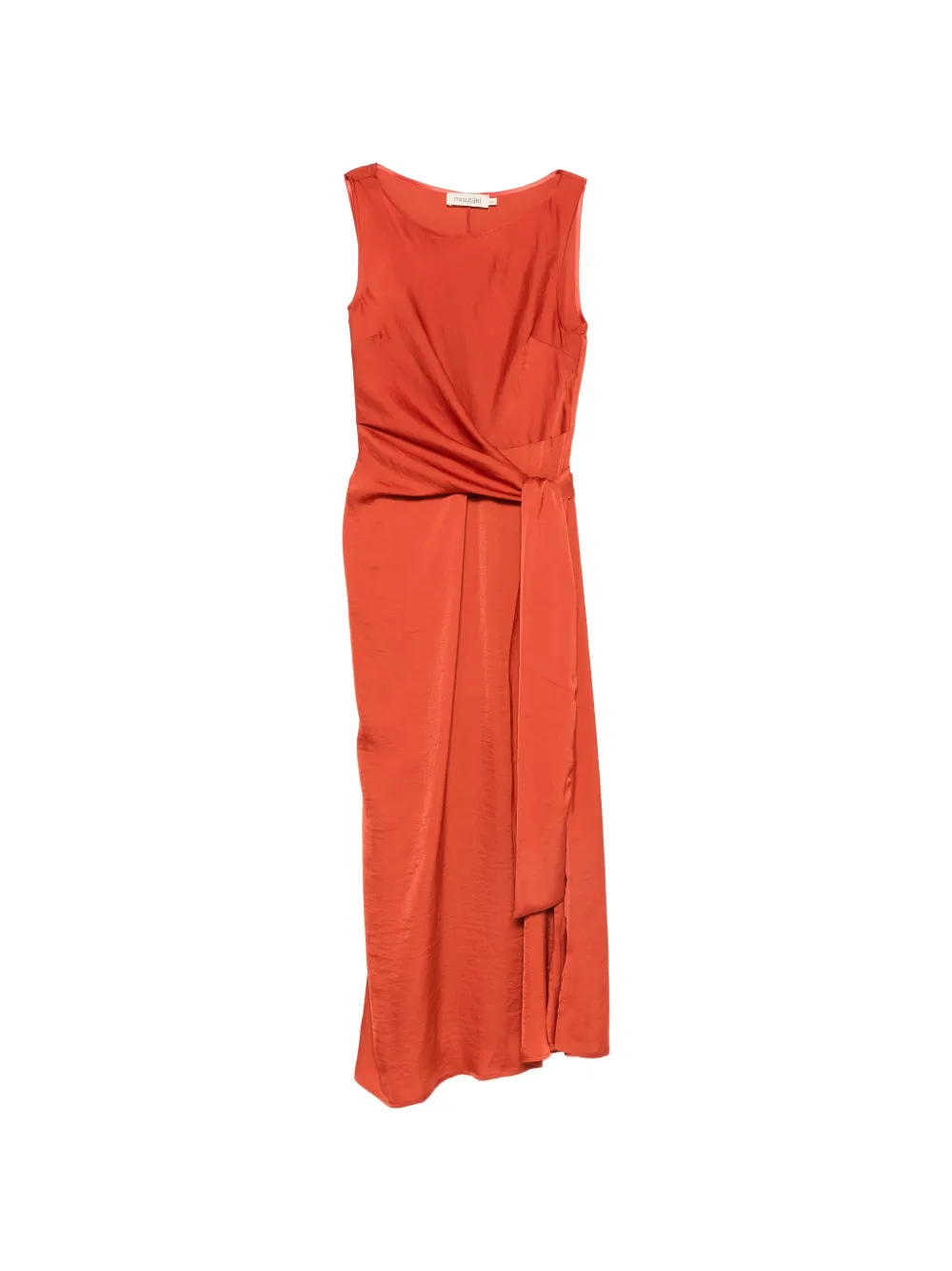 MOUTAKI tie-waist sleeveless midi dress - Arancione